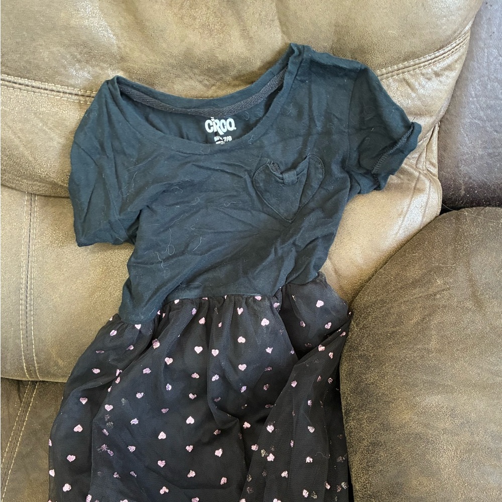Circo Black Dress with Pink Accents